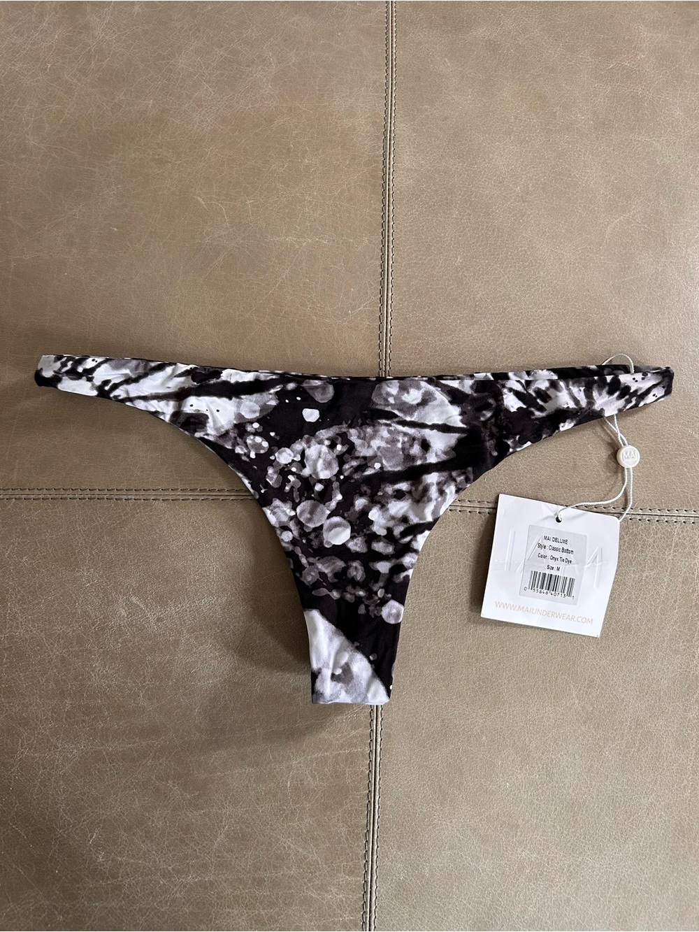 NWT MAI Classic Bikini Bottom in Onyx Tie Dye